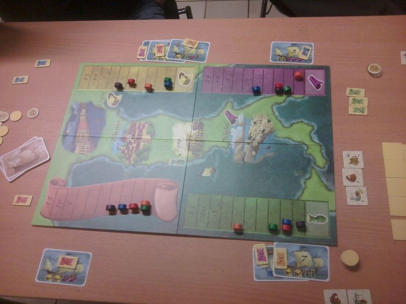 Mes pions oranges ne seront bien placés que sur la colonne verte des amphores, alors que les violets de Caro sont presque partout.