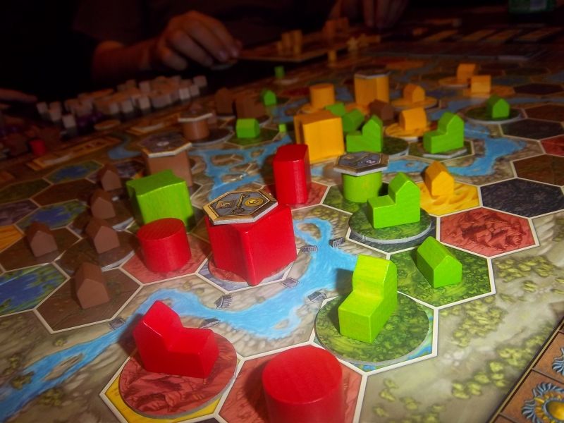 Un aperçu du plateau en fin de partie.