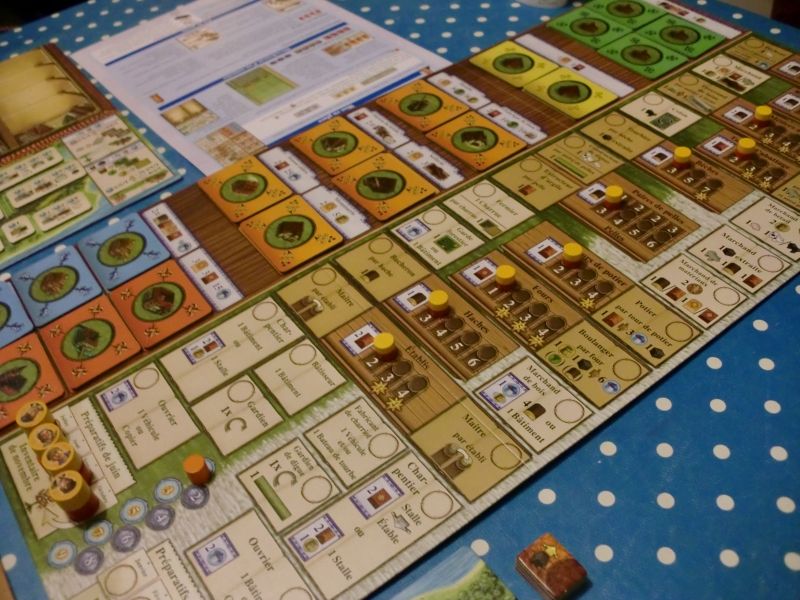 Le plateau central avec les actions