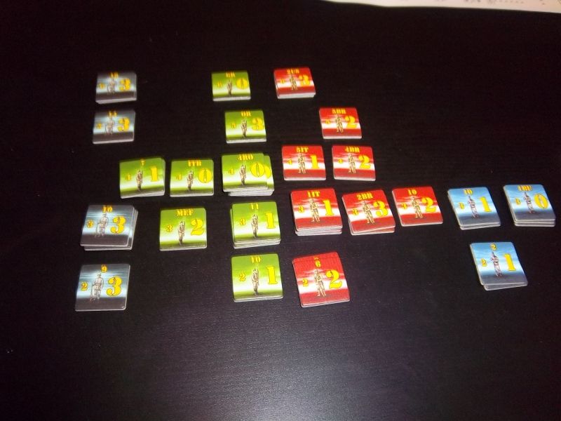 les renforts qui attendent sagement leur entrée en lices en fonction du tour joué.