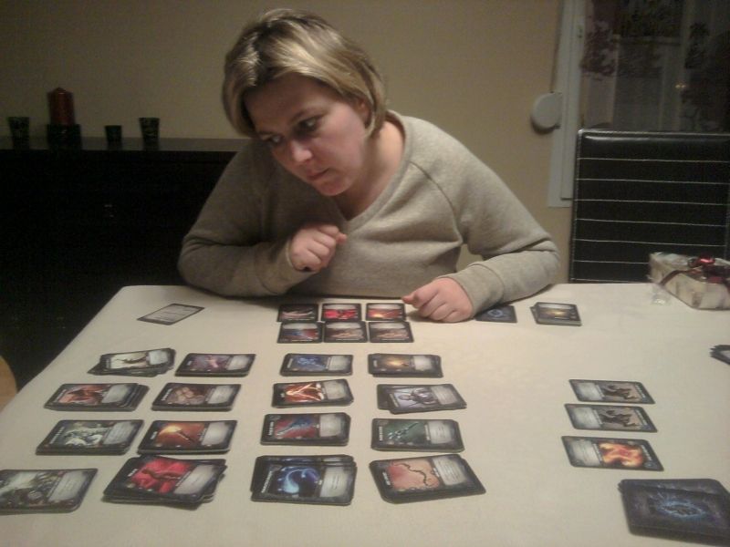 Un Héros, en passe d'être recruté je crois bien. A noter qu'on voit les 2 fameux Elémentaux de Tonnerre qui nous cassent les pieds en tête du Hall des Monstres