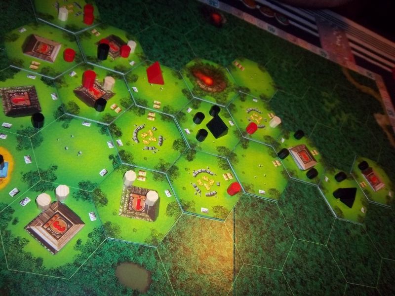 En noir, je progresse vite dans la zone de recherche, mais je vais être rejoint...