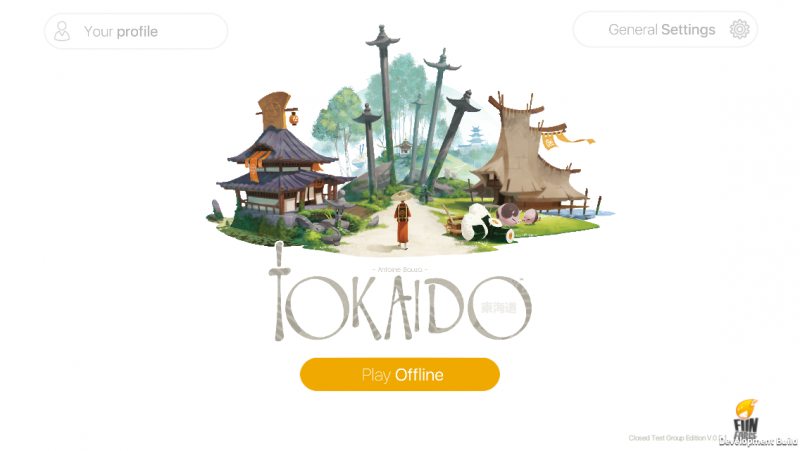 L'écran de démarrage du jeu (avant la mise à disposition du jeu online)