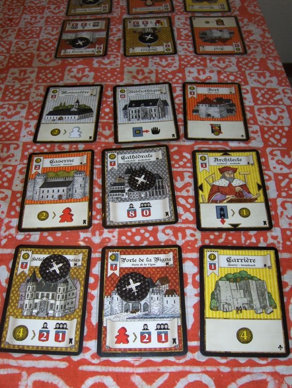 le quartier final  du Centurion avec les marqueurs pour notifier ce qui a été comptabilisé.