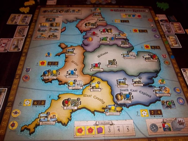 Le plateau à la fin du second tour...les Lancastre dominent pour la dernière fois.