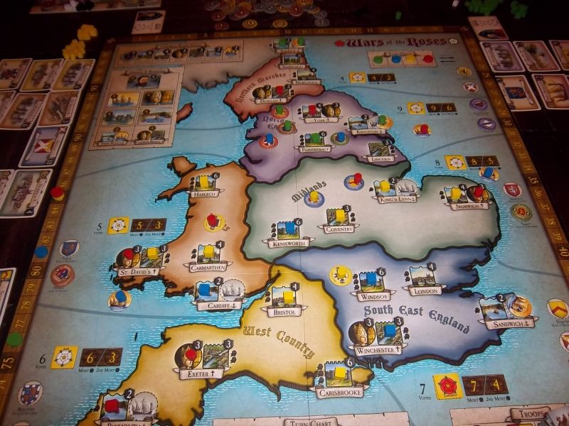 Et les choses ne s'arrangent pas pour les Lancastre : fin du 4ième tour, des roses blanches partout et Sir Bloodyraoul a égalité avec moi...