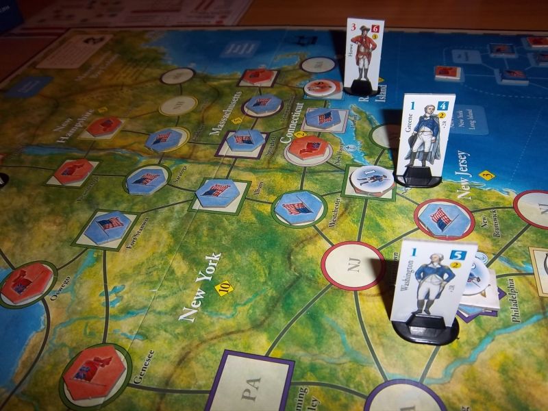 Dans les colonies du nord-est, les américains se débrouillent assez bien, mais Greene n'est plus de taille à lutter contre Howe.