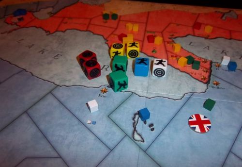 Les dés qui résument bien le déroulement de la partie : une idée de nos adversaires très taquins après leur victoire.