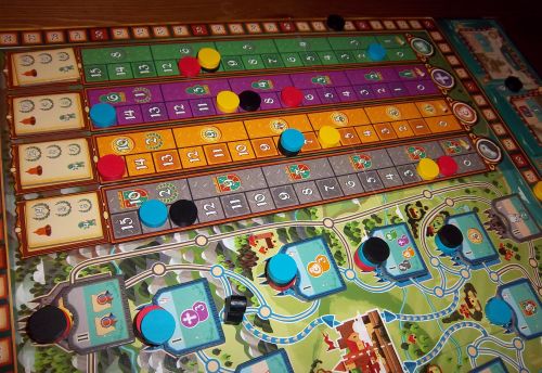 Le plateau en fin de partie