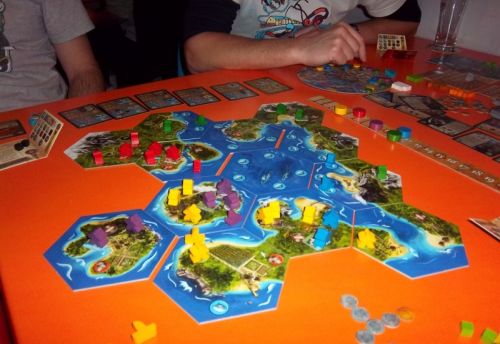 Le plateau final de ma première partie. pour une fois, j'avais les mauves...