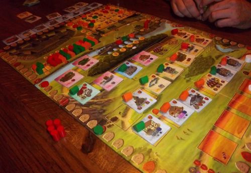 Vue globale du plateau à la fin de la seconde partie...