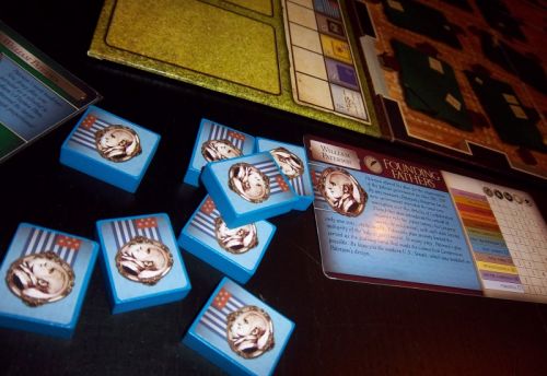 Mon personnage de référence, William Paterson, et des marqueurs de contrôle...