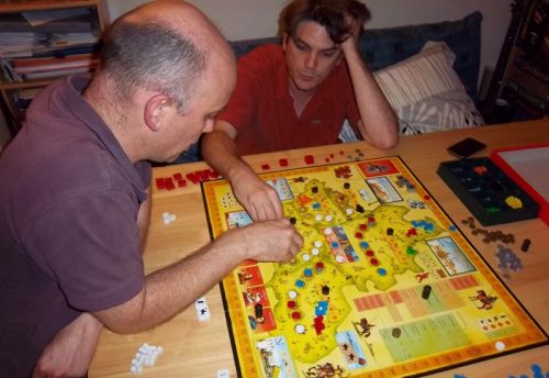 A l'entame du dernier tour...notez que Palf (blanc) avait une belle avance.