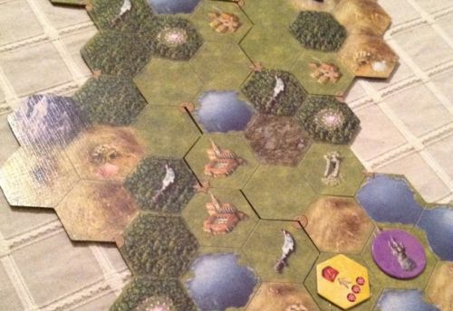 Le plateau en fin de partie