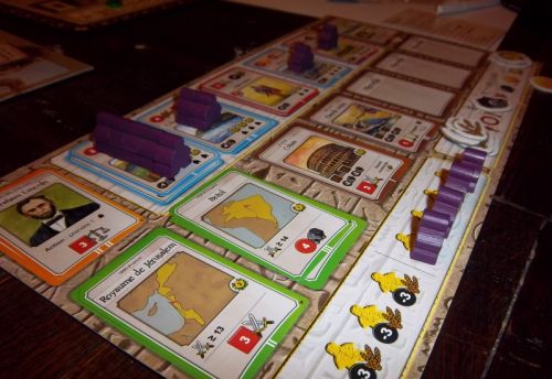 Le plateau individuel de monsieur Olivier en cours de partie.