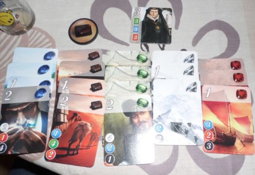 Le score de Cyril, dont la tactique était de prendre plein de cartes de niveau 1 pour ensuite acheter les plus grosses facilement. Il a fait la bascule un peu trop tard.