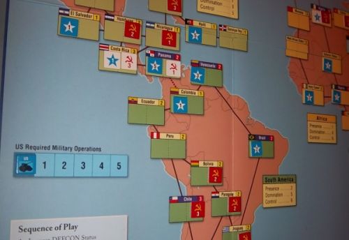 L'Amérique Centrale et l'Amérique du Sud en fin de partie. A noter l'importance du verrou panaméen...