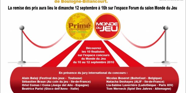 Les Finalistes 29e Concours international de créateurs de jeux de société